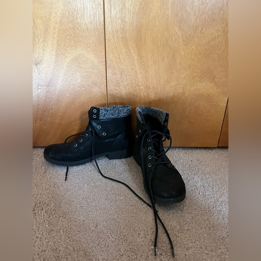 Black Laceup Boots
